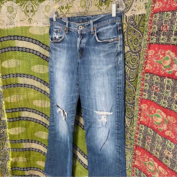 Y2K Lucky Brand Distressed Easy Rider Bootcut Jeans Size 6 - Picture 7 of 16
